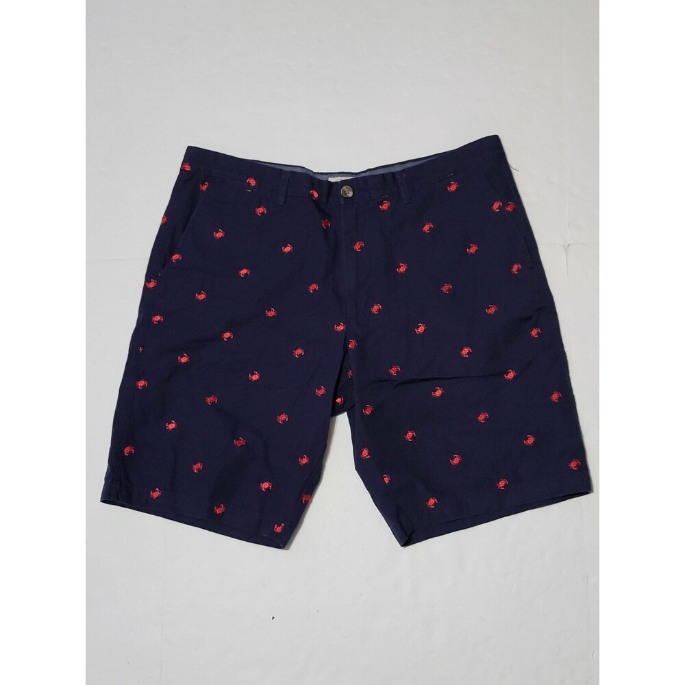 Merona Blue men's Chino shorts Red Crabs 🦀  Size Men's 36 100% Cotton